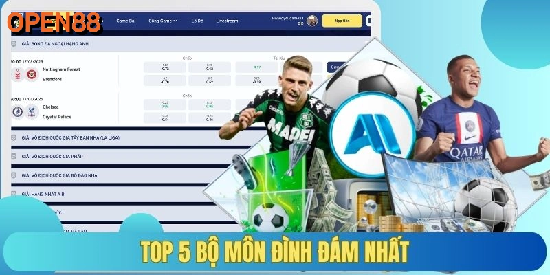 Top 5 bộ môn đình đám nhất